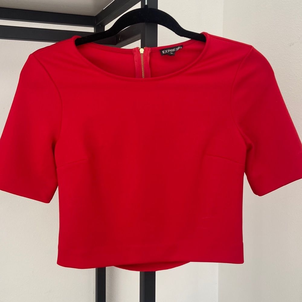 Express Red Crop Top